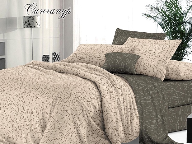 Комплект постельного белья 1,5 спальное "Sateen De Luxe" Эльф, Сингапур