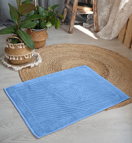 Полотенце махровое для ног 50х70см, 700гр Ашхабад, (василёк)