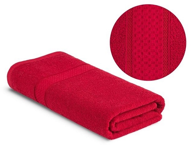 Полотенце махровое гладкокрашеное 360 г/м, 100х150см, Бордовый