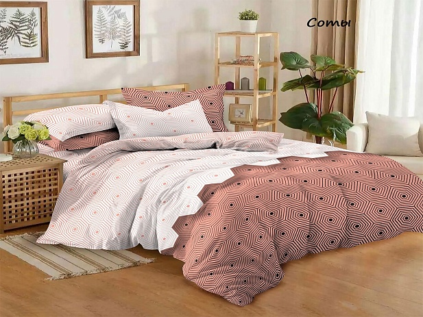 Комплект постельного белья Семейный "Domo Vita", Соты