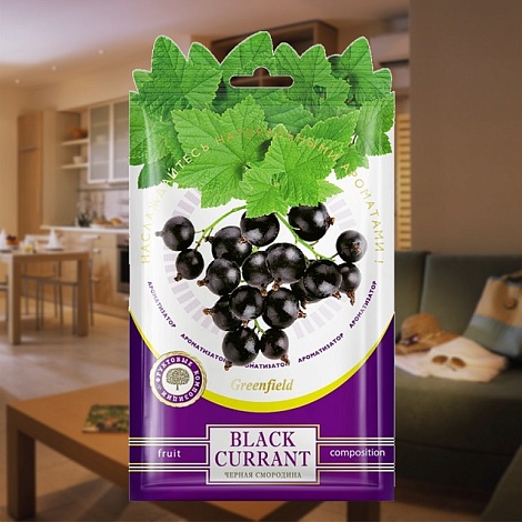 Ароматизатор (освежитель воздуха)  GREENFIELD Фруктовая композиция, 15г  BLACK CURRANT