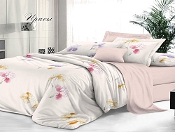 Комплект постельного белья Семейный "Sateen De Luxe" Эльф, Ирисы