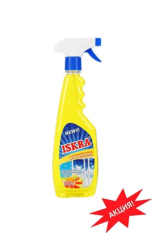 Искра для стекол с курком ЦИТРУС, с ИЗОПРОПИЛОВЫМ спиртом, 500 мл 