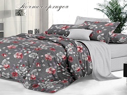 Комплект постельного белья Семейный "Sateen De Luxe" Эльф, Ночная орхидея