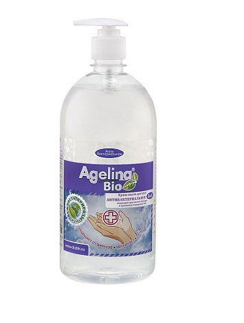 Жидкое КРЕМ мыло "Агелина BIO" Антибактериальное, 1 л с курком