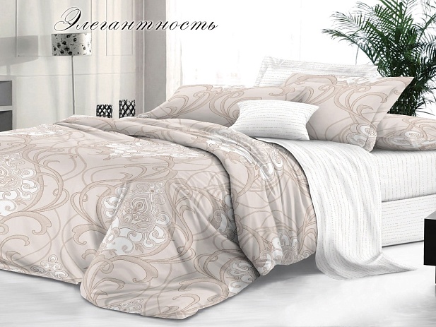 Комплект постельного белья Евро "Sateen De Luxe" Эльф, Элегантность