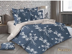 Комплект постельного белья Евро на резинке, Бамбук