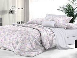 Комплект постельного белья Семейный "Sateen De Luxe" Эльф, Букет