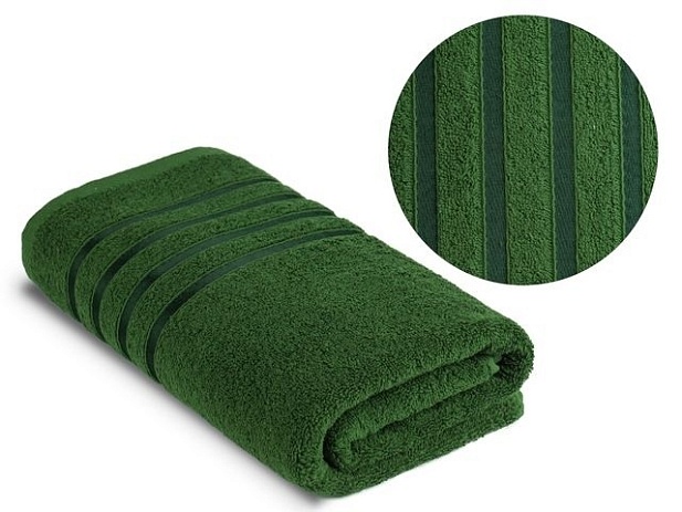 Полотенце махровое гладкокрашеное 420 г/м, 70х140см, Хаки