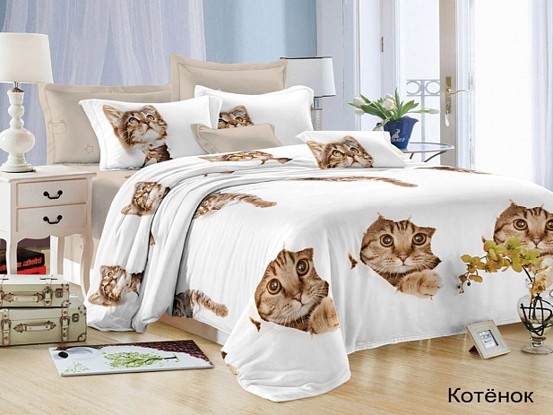 Комплект постельного белья 1,5 спальный Felicita, Котёнок