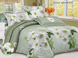 Комплект постельного белья 2-х спальный Макси "Белла Вита Люкс" Эльф, Букет хризантем