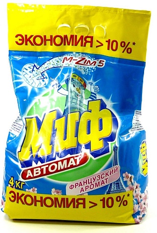 Стиральный порошок Миф-автомат для белого, 4 кг 