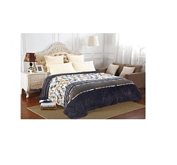 Плед флисовый с напечатанным узором на поверхности, 150х200см черный