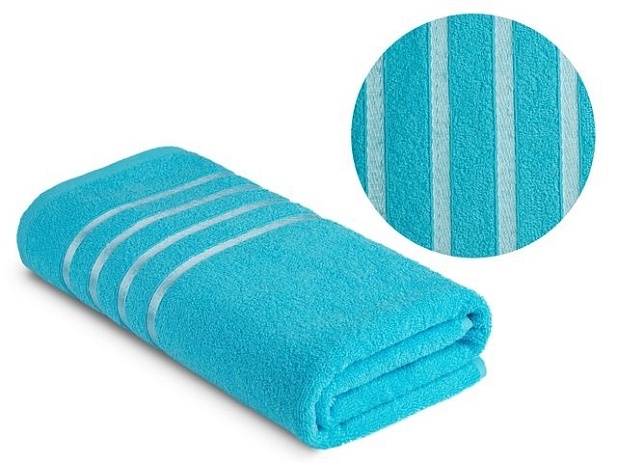 Полотенце махровое гладкокрашеное 420 г/м, 70х140см, Голубой