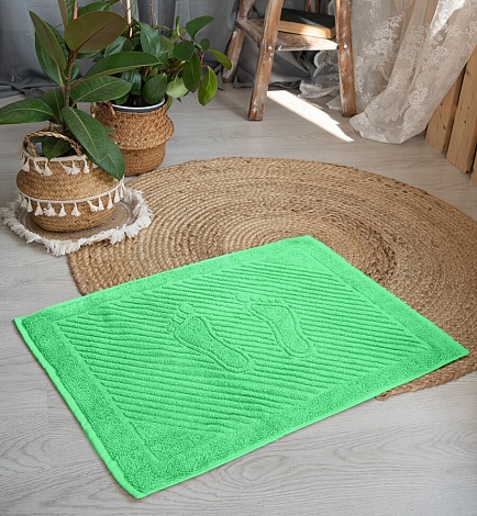 Полотенце махровое для ног 50х70см, 700гр Ашхабад, (Папоротник)