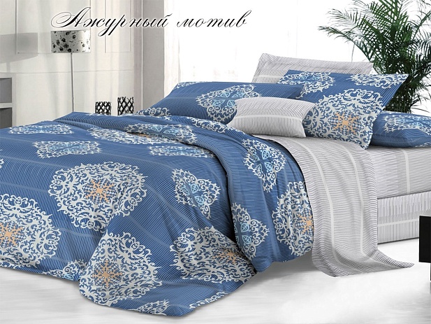 Комплект постельного белья 1,5 спальное "Sateen De Luxe" Эльф, Ажурный мотив