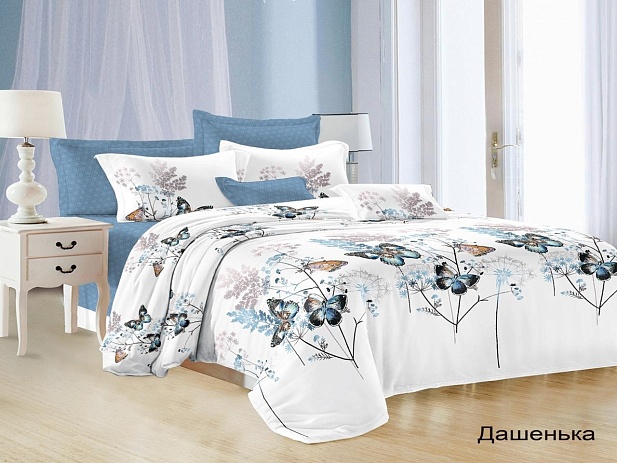 Комплект постельного белья Семейный Satin Collection, Дашенька