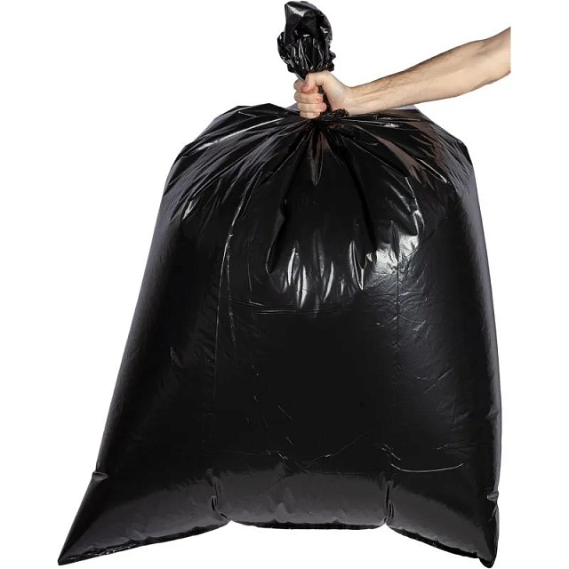 Мешки для мусора БРОНЯ 360л.ПВД черные 60 мкр 120*160см, (5 шт)