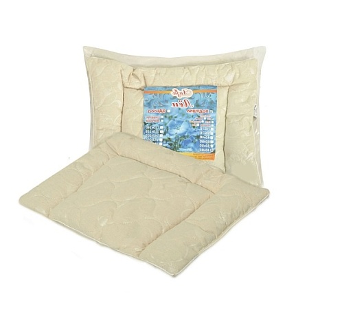 Подушка "Лен" для новорожденных Тонкая, 40*60см