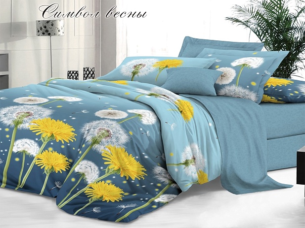 Комплект постельного белья Евро "Sateen De Luxe" Эльф, Символ весны
