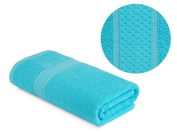 Полотенце махровое гладкокрашеное 360 г/м, 40х70см, Голубой