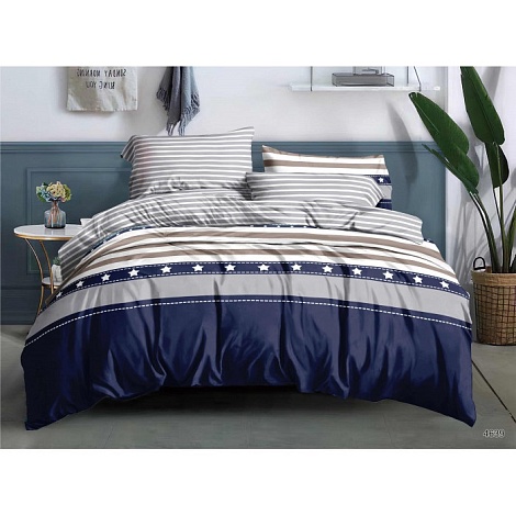 Комплект постельного белья Евро, Полисатин - 4639