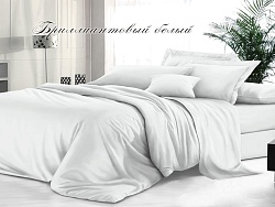 Пододеяльник "Евро"  200х220см, гладкокрашеный сатин, Бриллиантовый белый