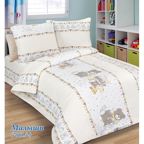 Детский комплект постельного белья 1,5 спальный, Малыши (вид 1)