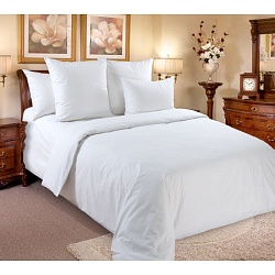 Комплект постельного белья Семейный (2 пододеяльника), Сатин - Отбеленный