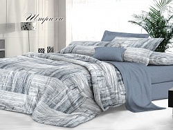 Комплект постельного белья Семейный "Sateen De Luxe" Эльф, Штрихи