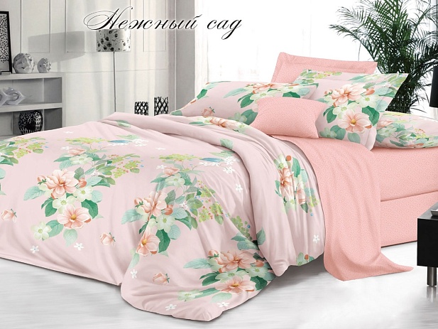 Комплект постельного белья 2-х спальный "Domo Vita", Нежный сад