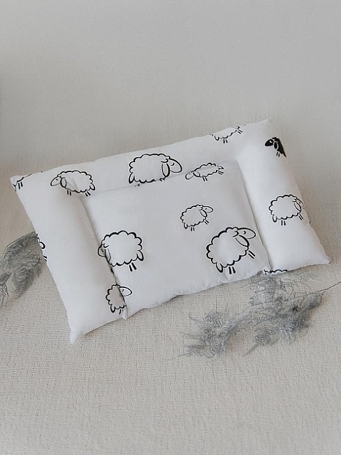 Подушка для новорожденных "Малышка" лебяжий пух / бязь, 40*60см