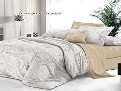 Комплект постельного белья Семейный "Sateen De Luxe" Эльф, Золотой лотос