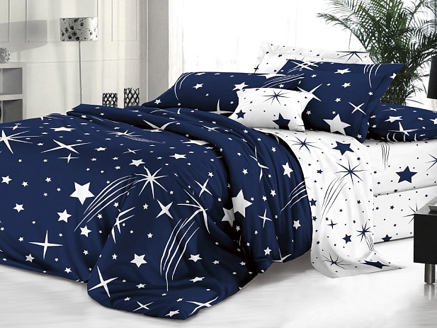 Комплект постельного белья 1,5 спальный "Белла Вита Премиум" Эльф, Звёздная ночь
