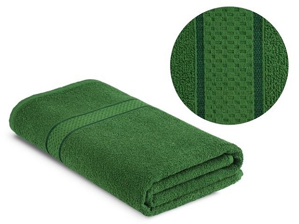 Полотенце махровое гладкокрашеное 360 г/м, 100х150см, Хаки