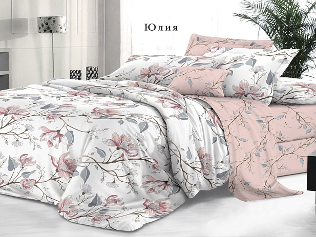 Комплект постельного белья Евро "Sateen De Luxe" Эльф, Юлия