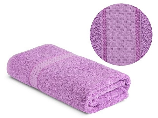 Полотенце махровое гладкокрашеное 360 г/м, 50х90см, Сиреневый