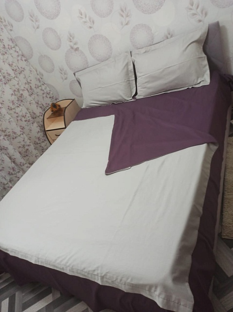 Комплект постельного белья Сатин 2-х спальный (индивидуальный пошив), наволочки с ушками