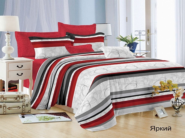 Комплект постельного белья Семейный Felicita, Яркий