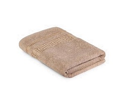 Полотенце махровое "Греческий узор", плотность 430 г/кв.м, 100х150см, Бежевый