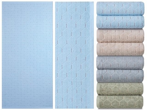 Полотенце махровое "Соты", плотность 420г/кв.м, 35х70см