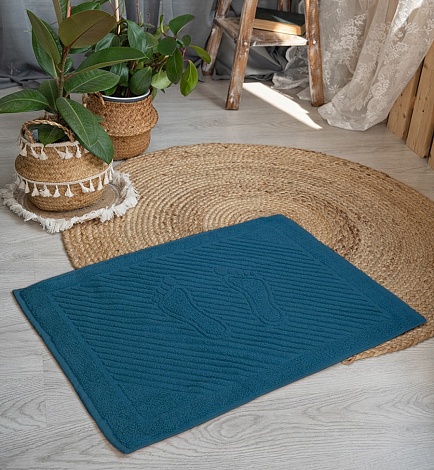 Полотенце махровое для ног 50х70см, 700гр Ашхабад, (синий сапфир)