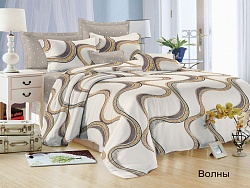 Комплект постельного белья Евростандарт Satin Collection, Волны