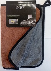 Салфетка из микрофибры 2-х цветная 30*40см, 1шт