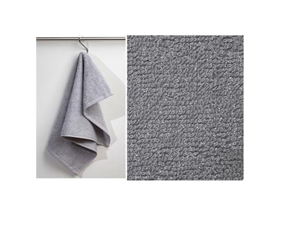 Полотенце махровое "Салфетка", плотность 360 г/кв.м, 30х50см, Серый светлый