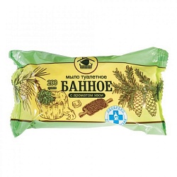 Мыло туалетное "БАННОЕ" с ароматом Хвои в обертке, 200 гр 