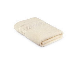 Полотенце махровое "Греческий узор", плотность 430 г/кв.м, 100х150см, Сливочный