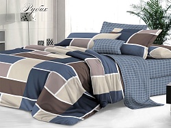 Комплект постельного белья Семейный "Sateen De Luxe" Эльф, Рубик